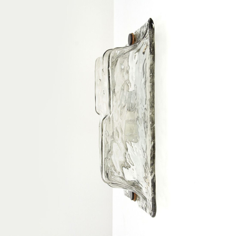 Vintage Bark murano glass wall lamp by Toni Zuccheri for Venini