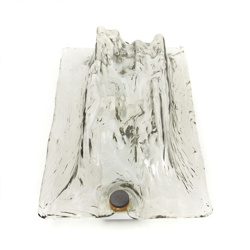 Vintage Bark murano glass wall lamp by Toni Zuccheri for Venini