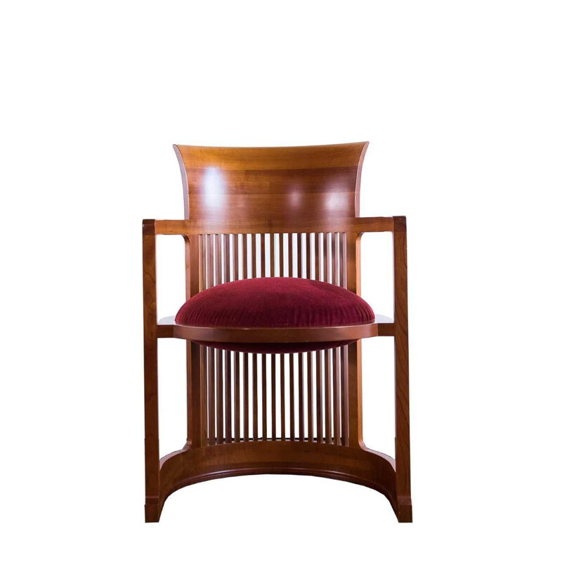 Vintage barrel armchair by Frank Lloyd Wright