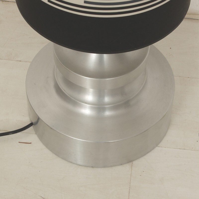 Vintage aluminum and plastic floor lamp - 1970s