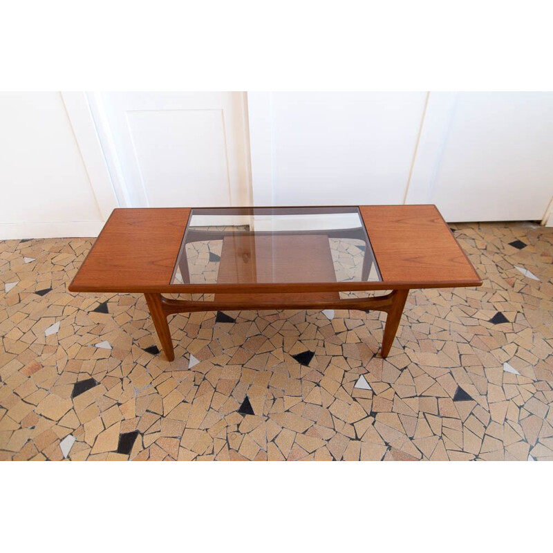 Vintage Gplan teak and glass coffee table