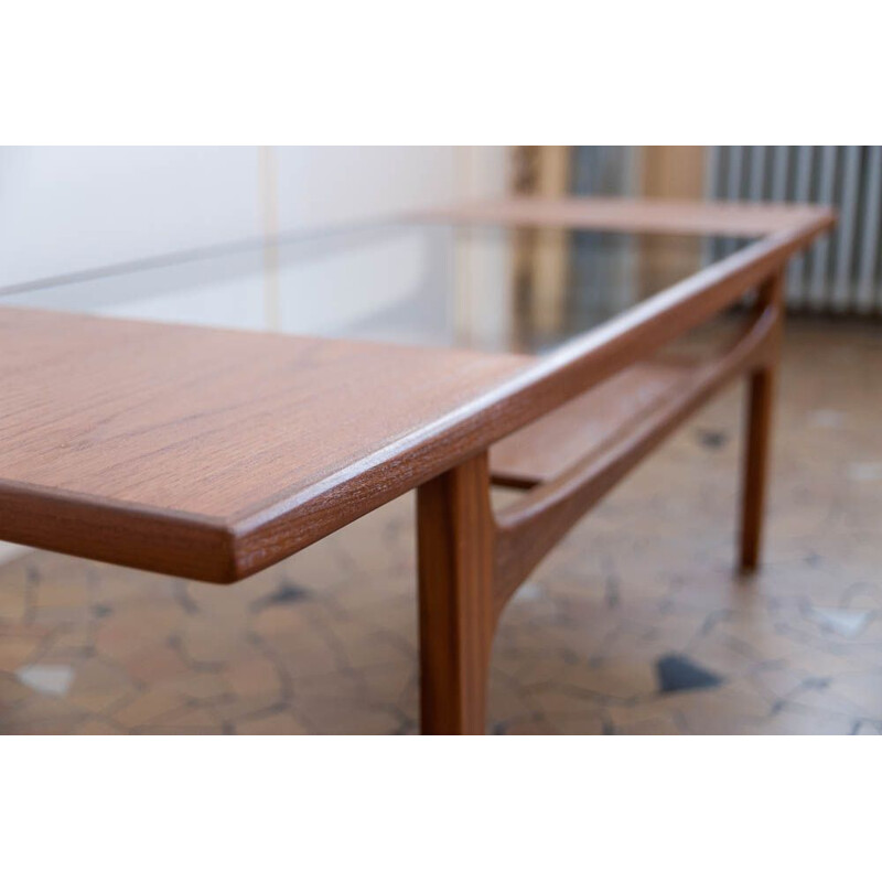 Vintage Gplan teak and glass coffee table