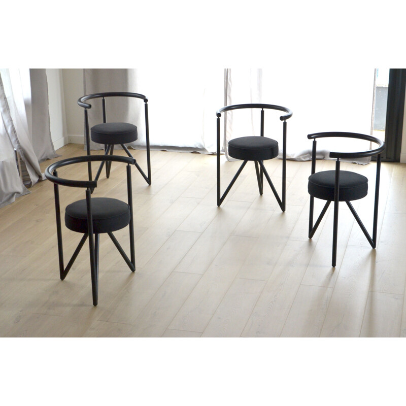 Set of 4 vintage chair Miss Dorn by Philippe Starck 1982