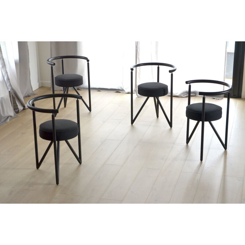 Suite de 4 fauteuils vintage Miss Dorn par Philippe Starck 1982