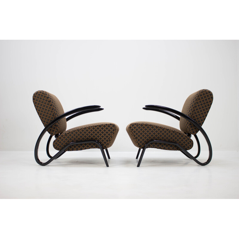 Ensemble de 2 fauteuils H275 par Jindrich Halabala 1930