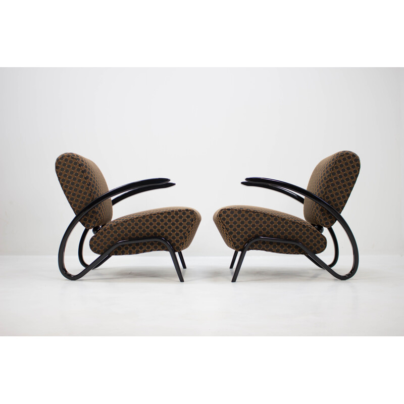 Set of 2 armchairs H275 by Jindrich Halabala 1930