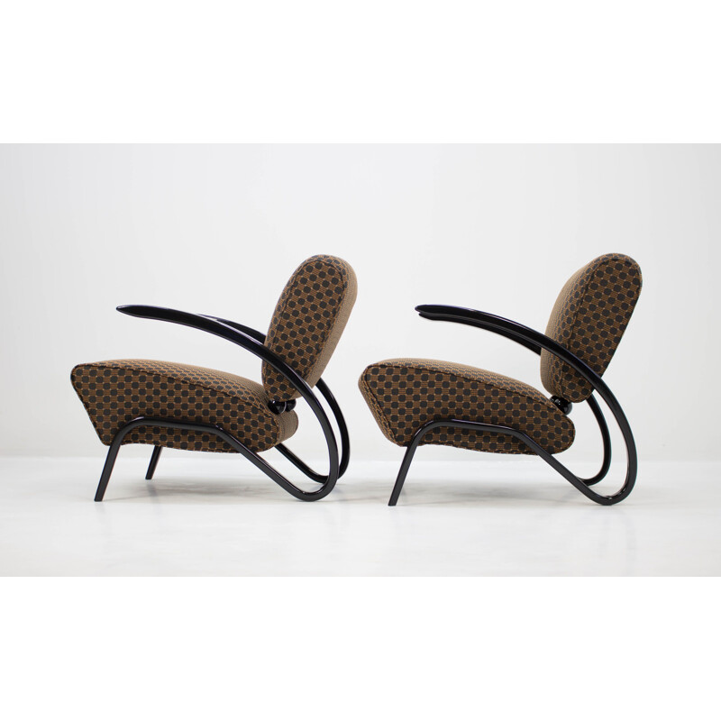 Ensemble de 2 fauteuils H275 par Jindrich Halabala 1930