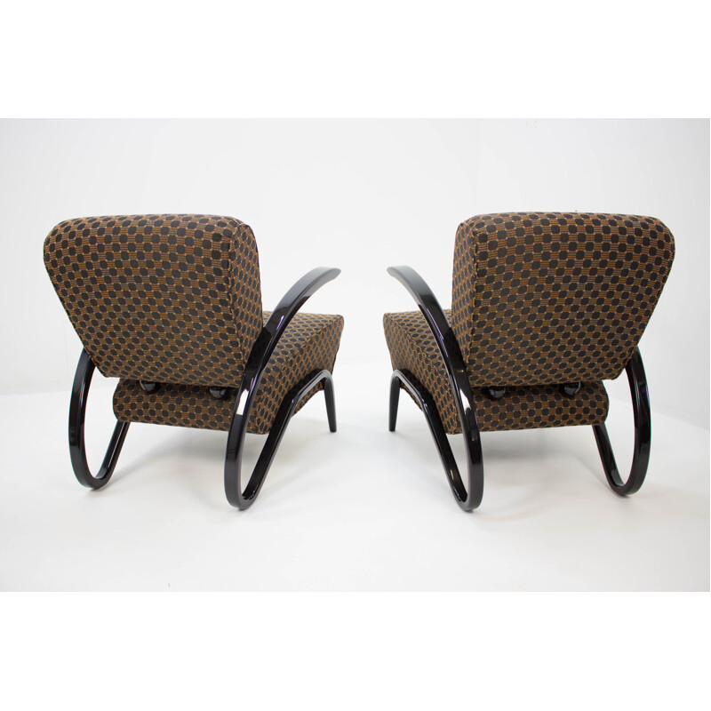 Set of 2 armchairs H275 by Jindrich Halabala 1930