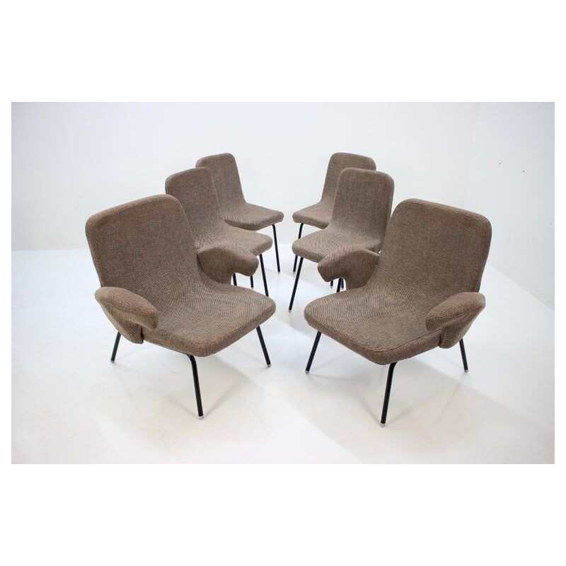 Vintage fauteuil en stoelenset van Alan Fuchs, 1961