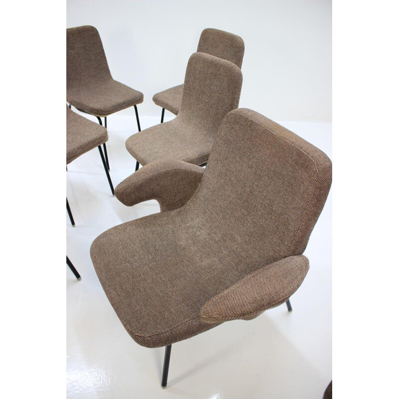 Vintage fauteuil en stoelenset van Alan Fuchs, 1961