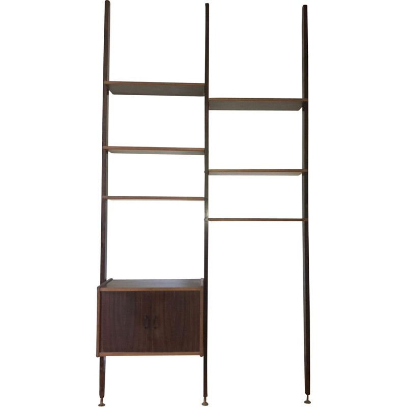 Vintage italian bookcase in Rio rosewood 1950