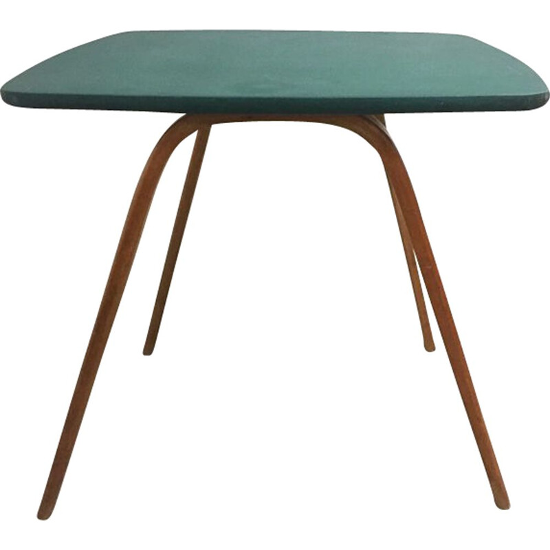 Vintage bow wood table for Steiner in wood 1960