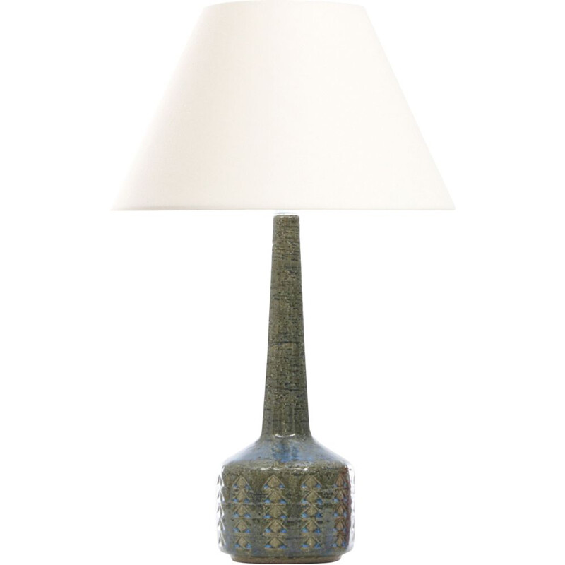 Lampe vintage scandinave pour Palshus en céramique bleu vert 1960