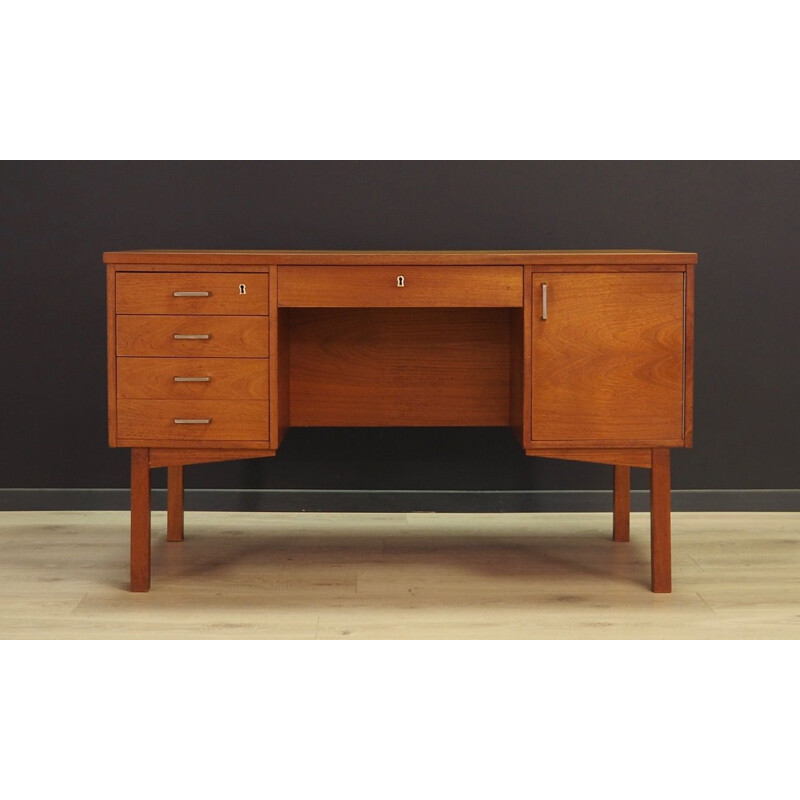 Bureau vintage en teck scandinave 1960-70s