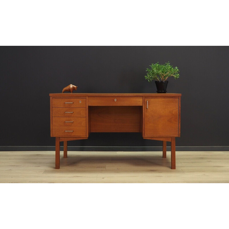 Vintage desk in teak Scandinavian 1960-70s