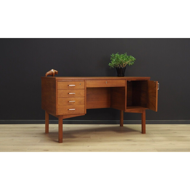 Vintage desk in teak Scandinavian 1960-70s