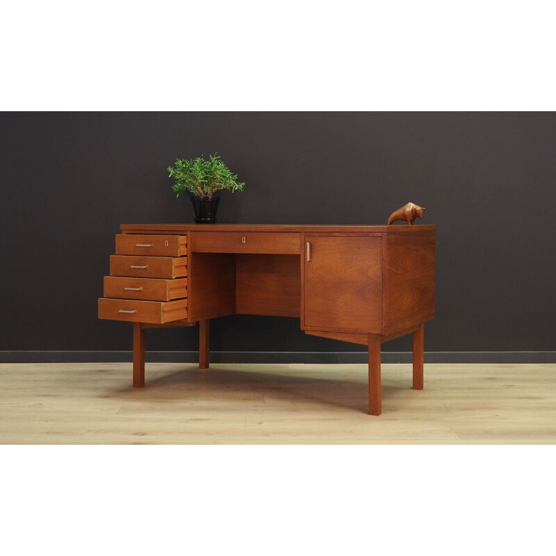 Vintage desk in teak Scandinavian 1960-70s
