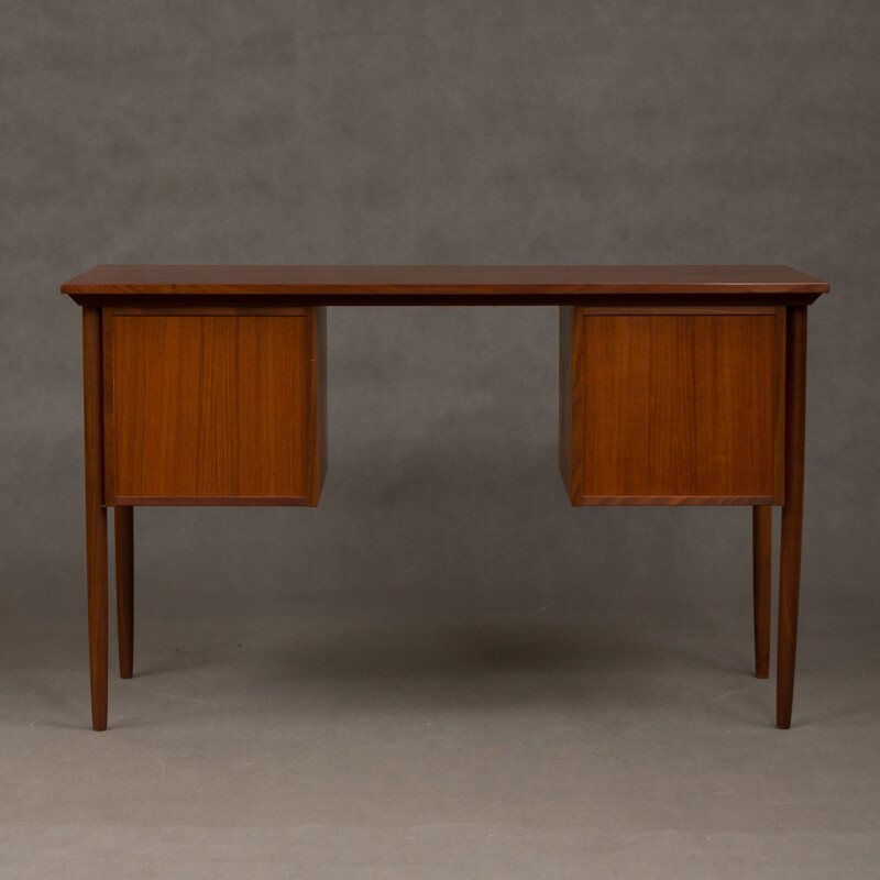 Danish vintage teak desk with 6 drawers,1960