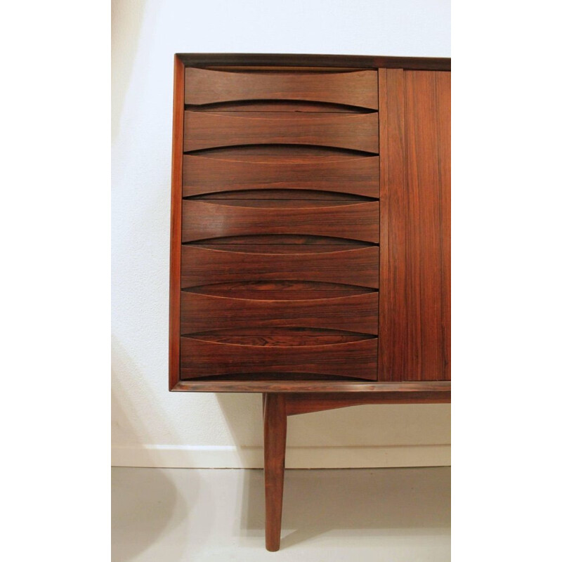 Scandinavian vintage sideboard for Sibast in Rio rosewood 1960 rosewood