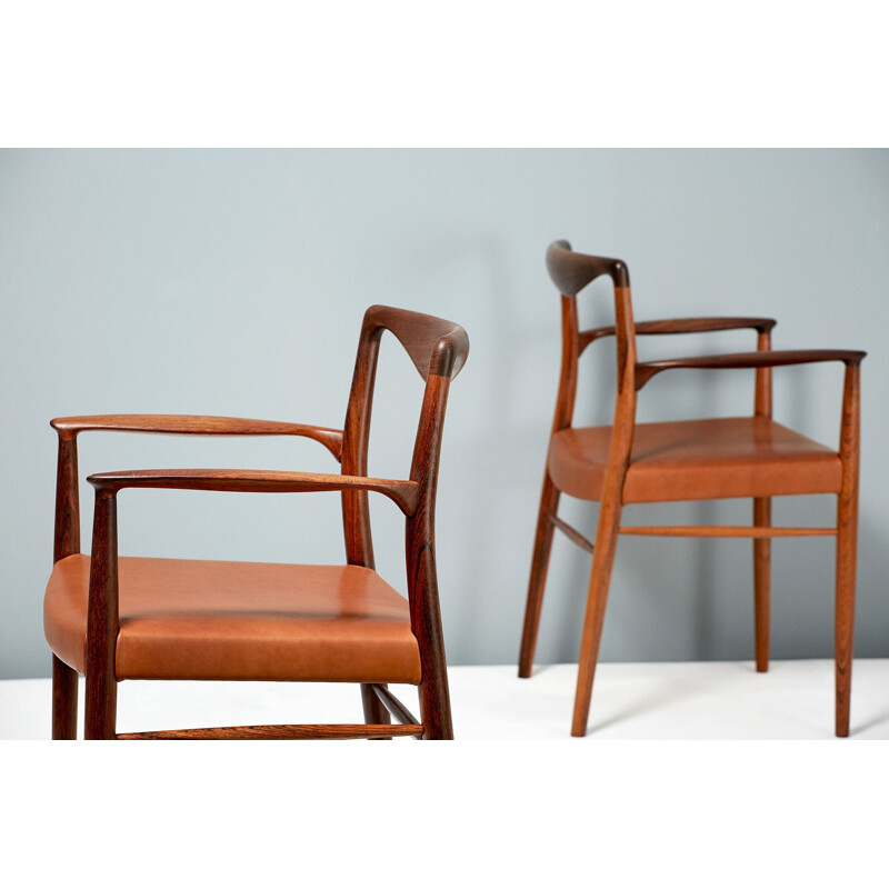 Pair of vintage Kai Lyngfeldt-Larsen rosewood armchairs