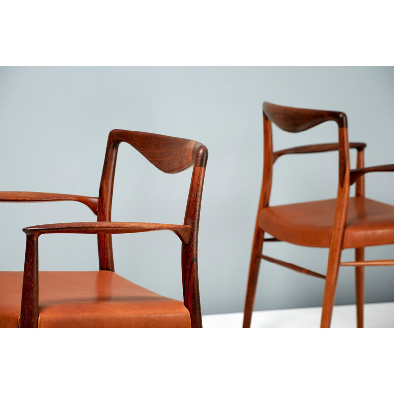 Pair of vintage Kai Lyngfeldt-Larsen rosewood armchairs