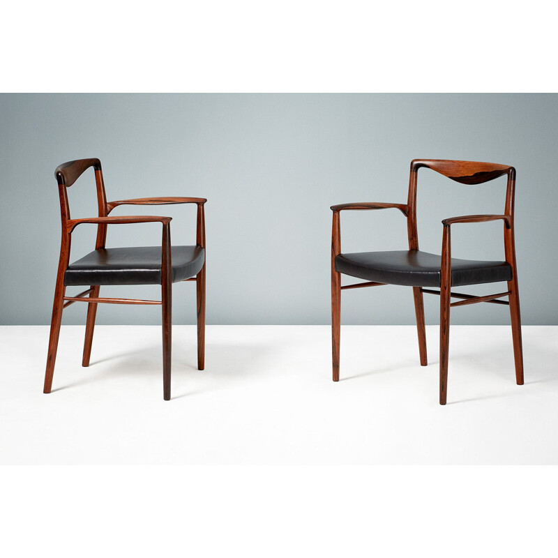 Pair of vintage armchairs rosewood by Kai Lyngfeldt-Larsen for Soren Willadsen