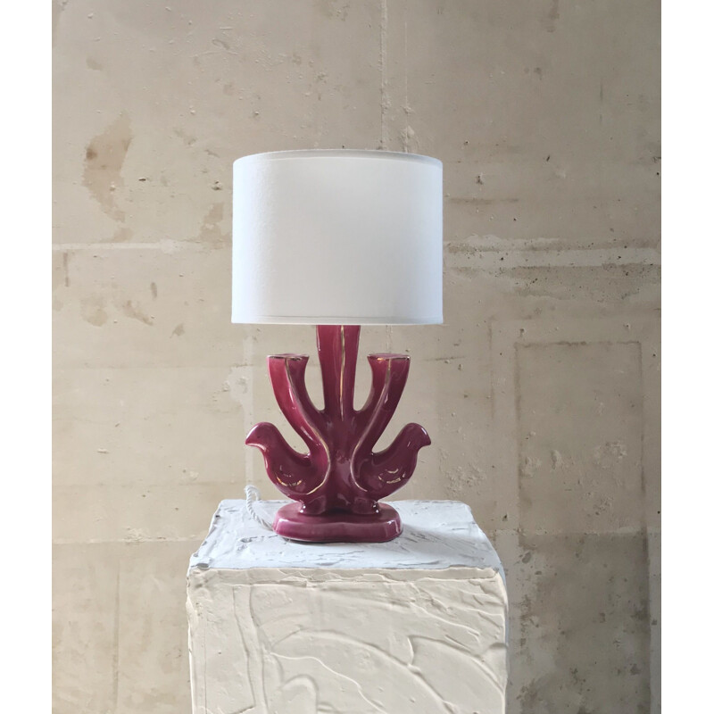 Lampe vintage en céramique de François Lembo