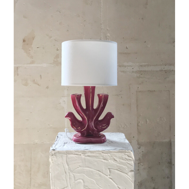 Vintage François Lembo's ceramic lamp