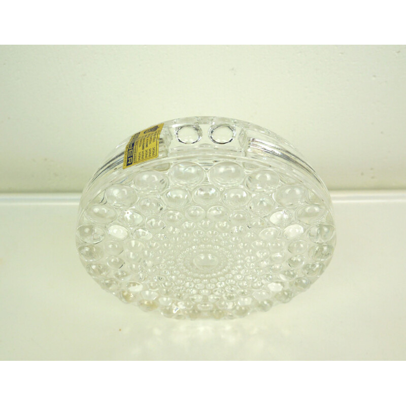 Paire de vases vintage en cristal de Beyer 1960