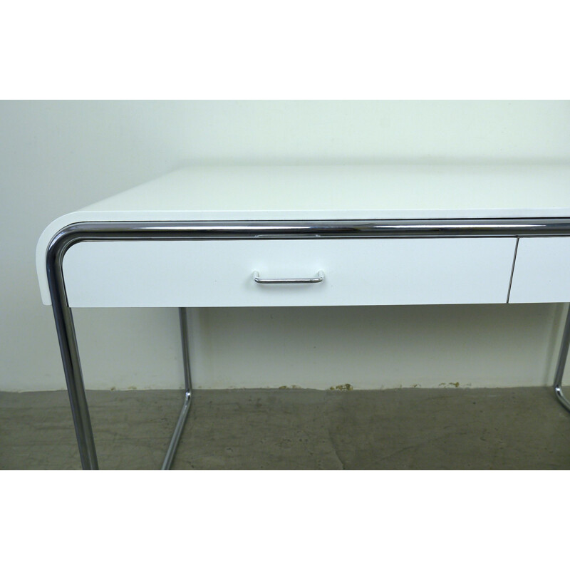 Vintage chrome plated white desk from Läsko 1970s