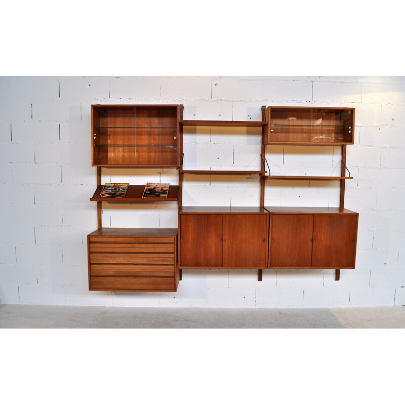 Modular bookshelf in teak, Poul CADOVIUS - 1950s