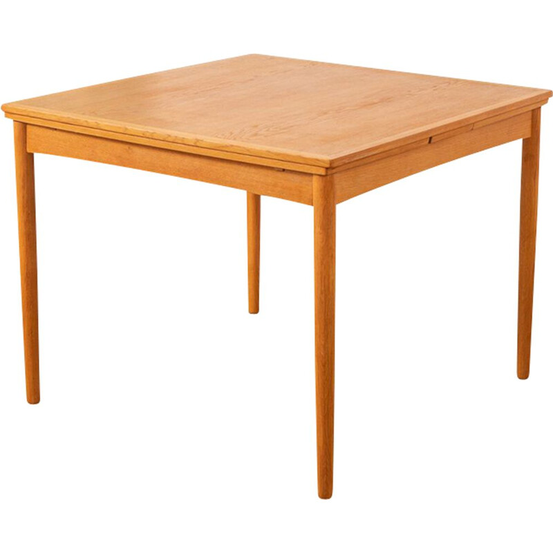 Table vintage scandinave par Hundevad en bois de chêne 1960