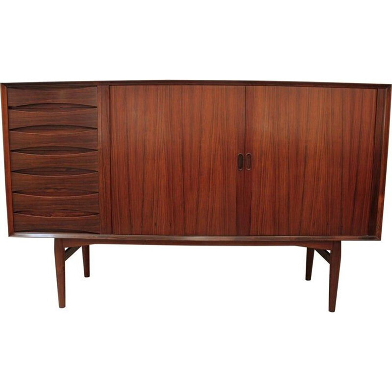 Scandinavian vintage sideboard for Sibast in Rio rosewood 1960 rosewood