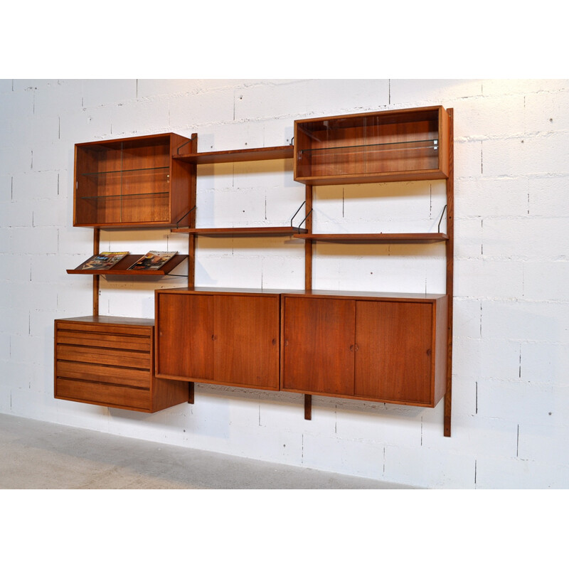 Modular bookshelf in teak, Poul CADOVIUS - 1950s