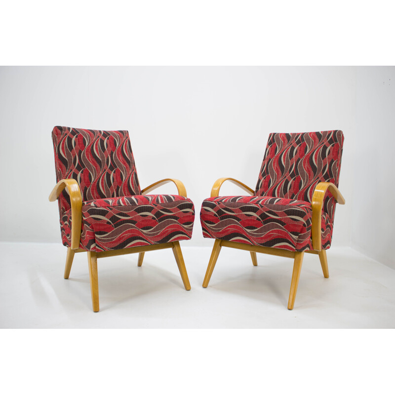 Paire de fauteuils vintage par Jaroslav Smidek pour Ton, Tchécoslovaquie 1958