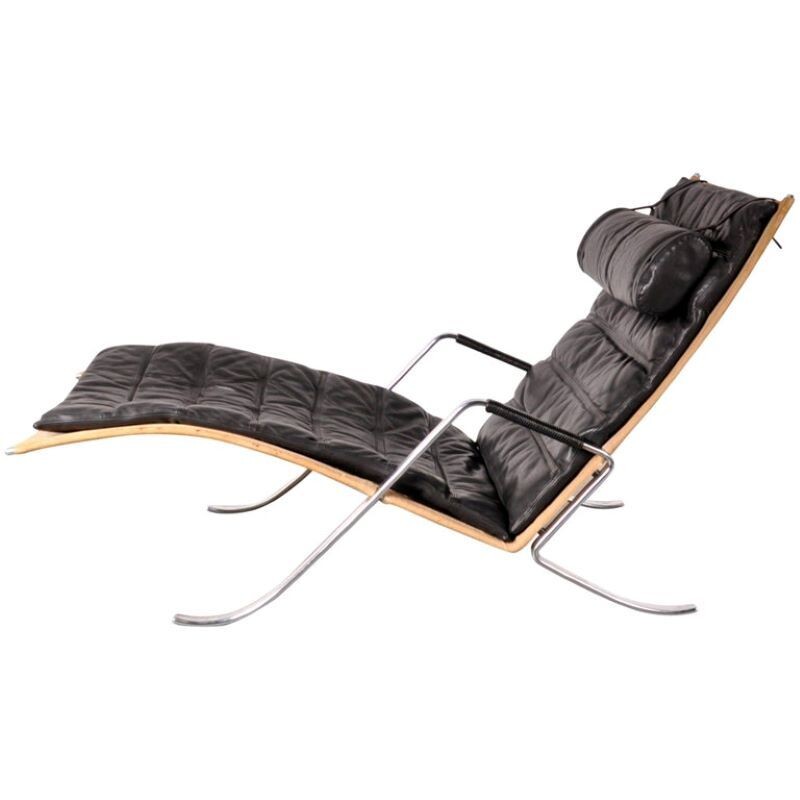 Vintage lounge chair Grasshopper first edition by Fabricius and Kastholm for Kill International Denmark 1967