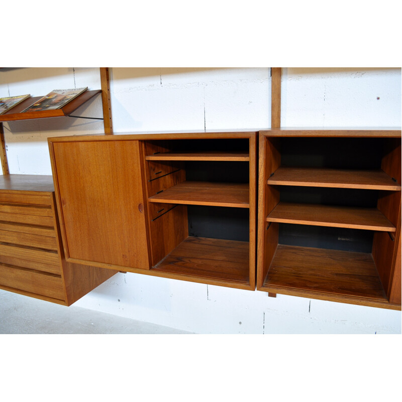 Modular bookshelf in teak, Poul CADOVIUS - 1950s