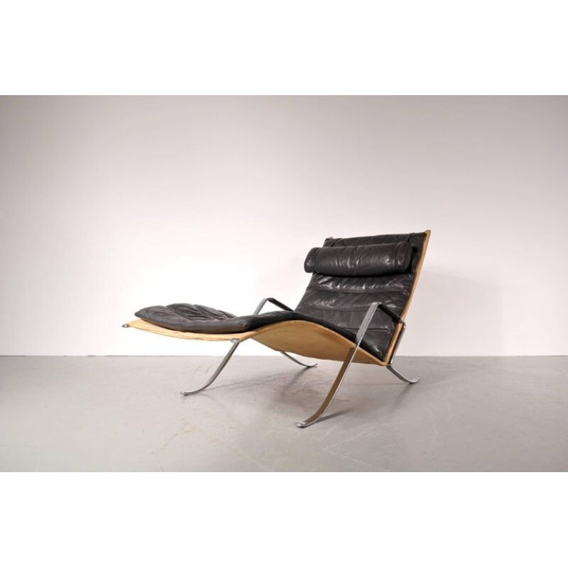 Vintage lounge chair Grasshopper first edition by Fabricius and Kastholm for Kill International Denmark 1967