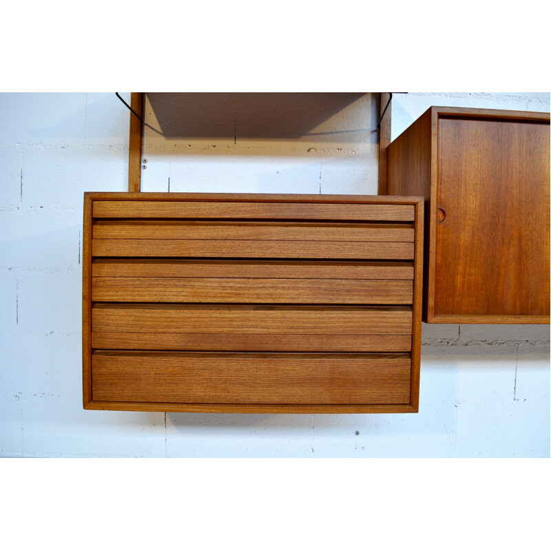 Modular bookshelf in teak, Poul CADOVIUS - 1950s