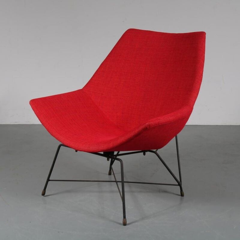 Cadeira de sala de estar vintage Kosmos por Augusto Bozzi para Saporiti, Itália, 1954