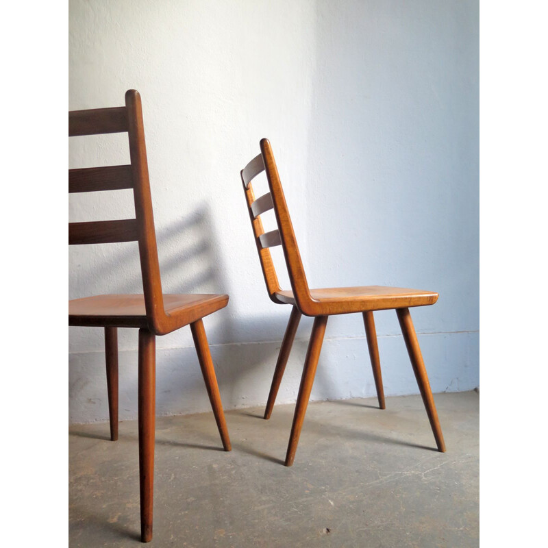 Vintage set of 4 dining chairs 1950