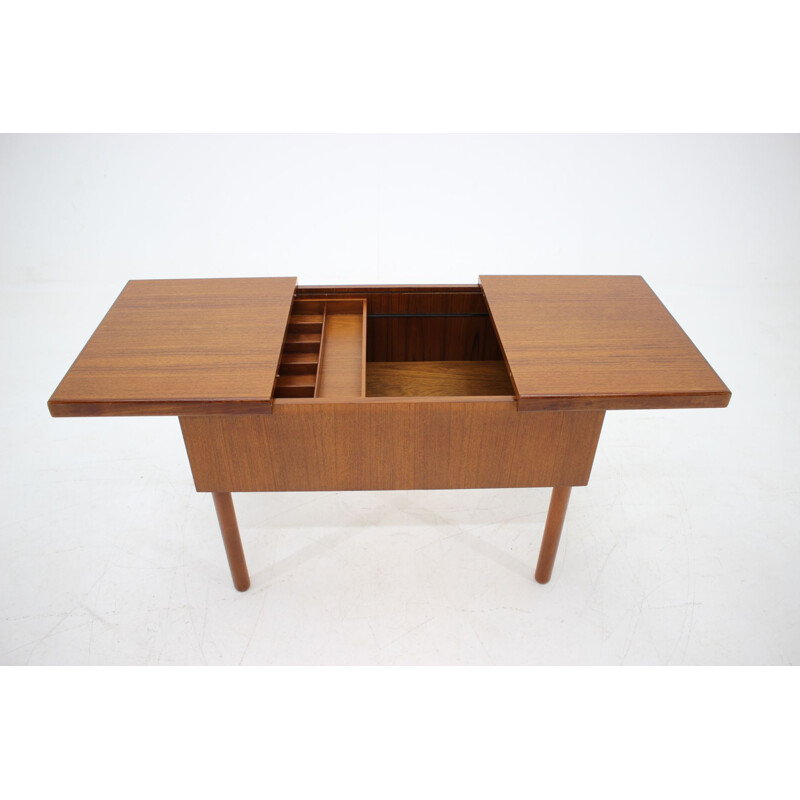 Vintage teak sewing cabinet 1960s