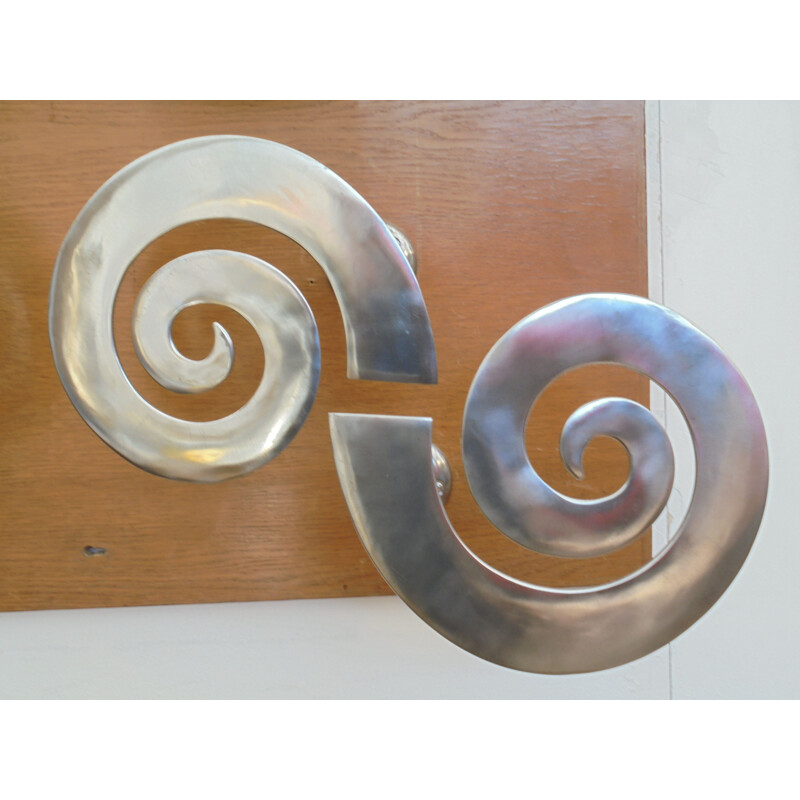 8 vintage metal wall decoration from the 70s