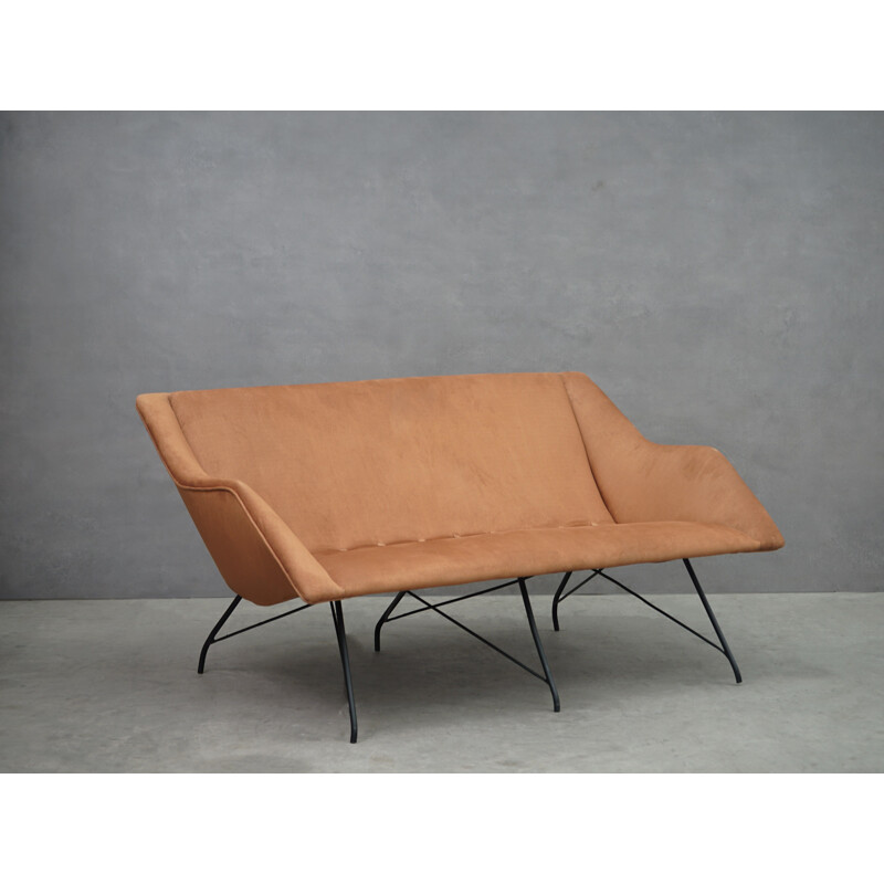 Vintage 2-seater sofa "Concha" by Carlo Hauner and Martin Eisler,1950