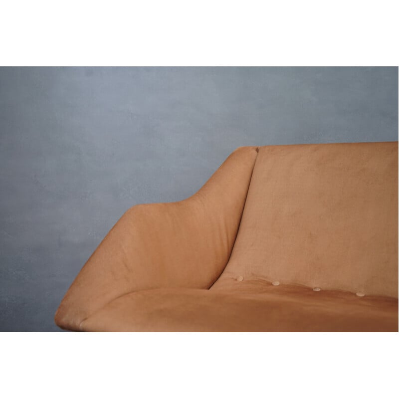 Vintage 2-seater sofa "Concha" by Carlo Hauner and Martin Eisler,1950