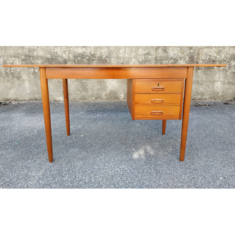 Bureau vintage scandinave en teck 1960