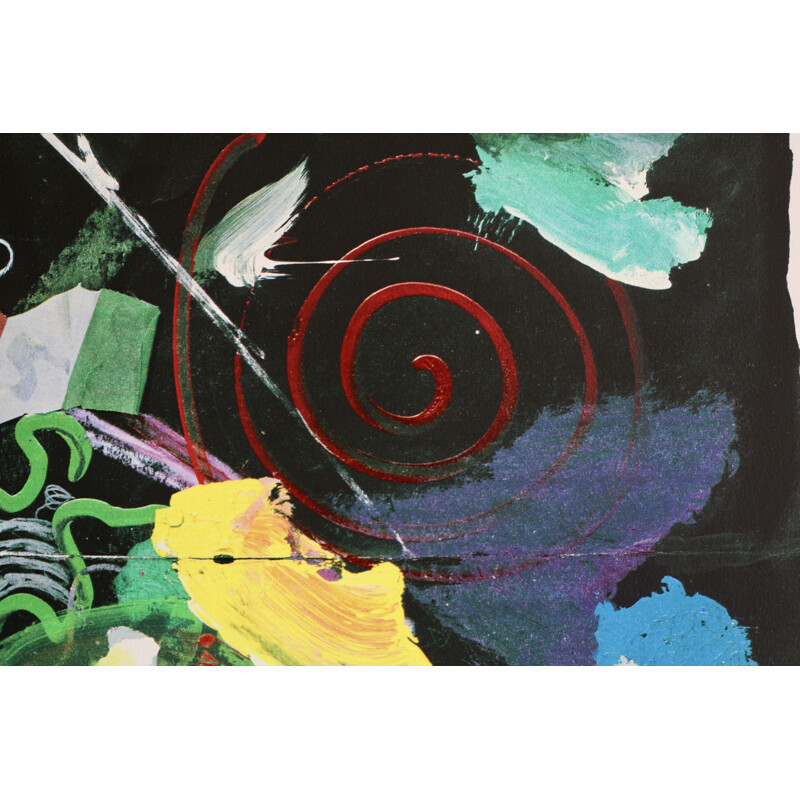 Vintage silkscreen by Jean Tinguely, France 1989