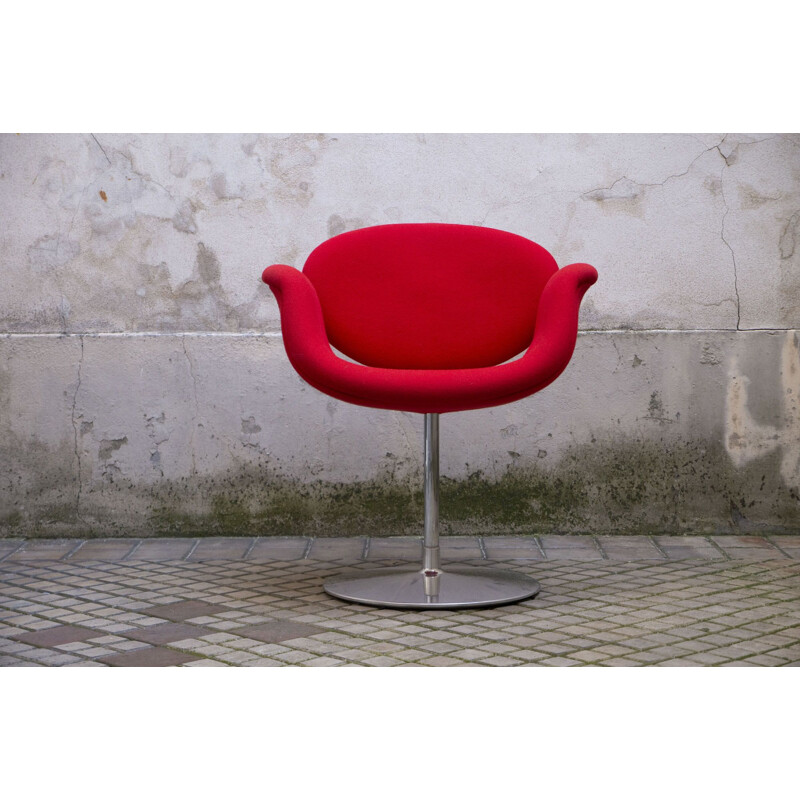 Fauteuil vintage Little Tulip rouge de Pierre Paulin pour ARTIFORT