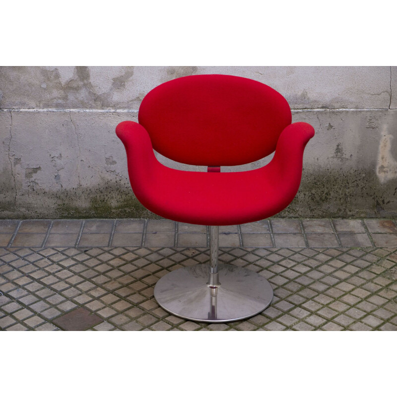 Vintage Pierre Paulin's little red tulip chair for ARTIFORT