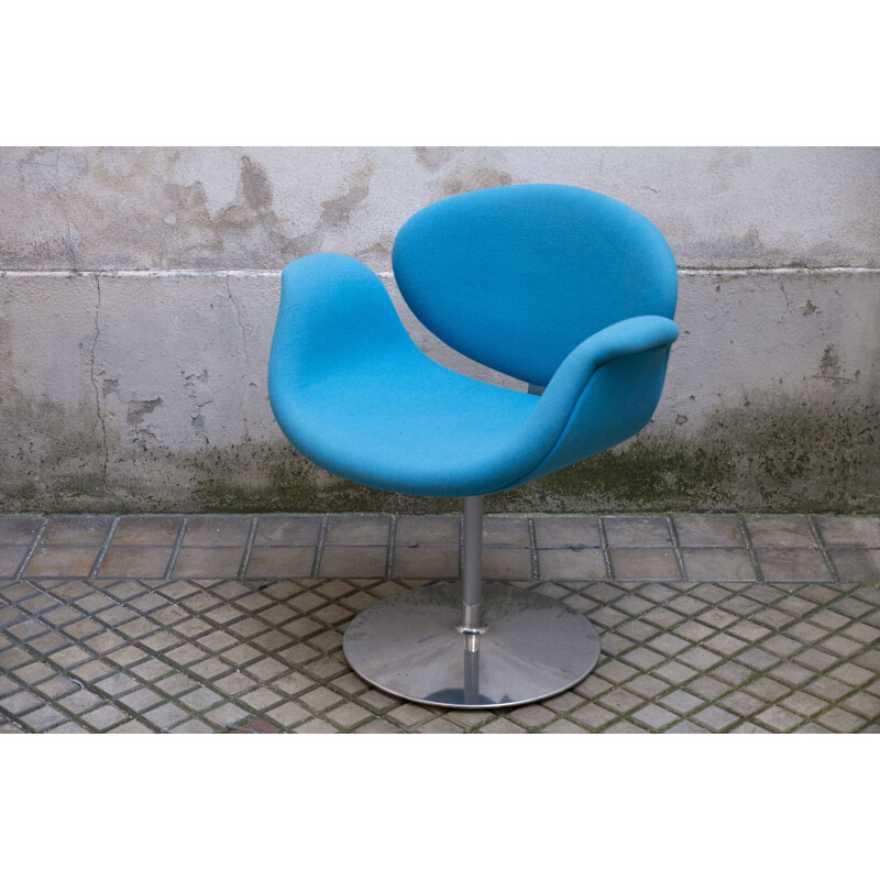 Vintage Pierre Paulin's blue chair for ARTIFORT